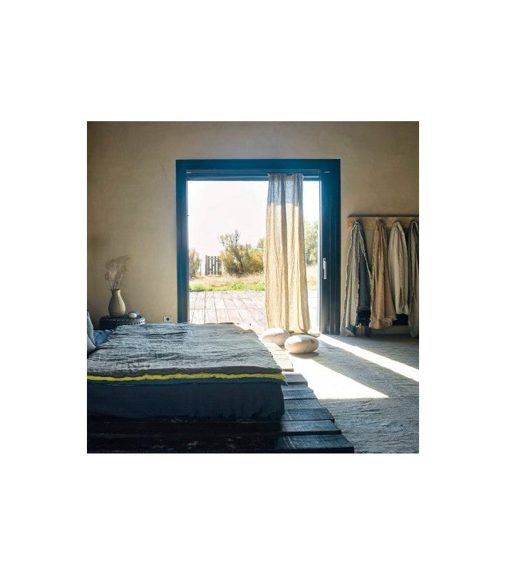 Plaid Vive Versa Lino Lavado Arrugado Creme / Givre