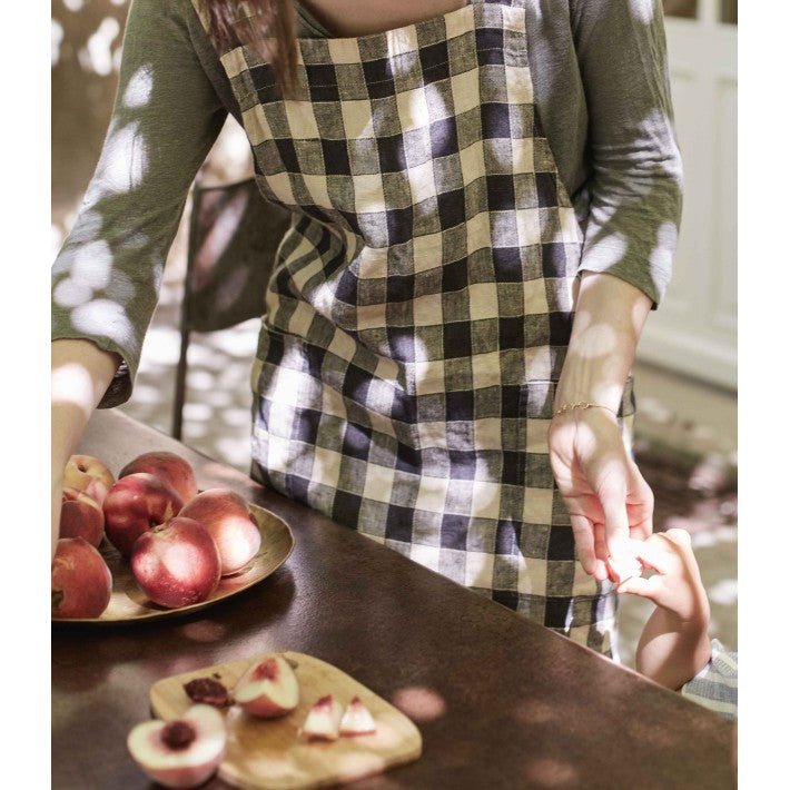 Delantal Japones Vintage ingham Apron - Sauge