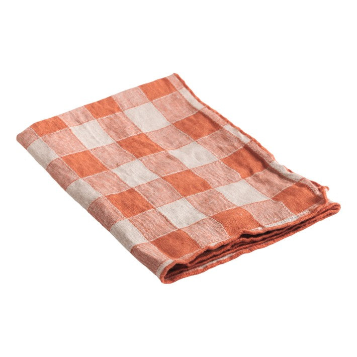 Servilleta Bourdon en tela vintage | Corail Orange