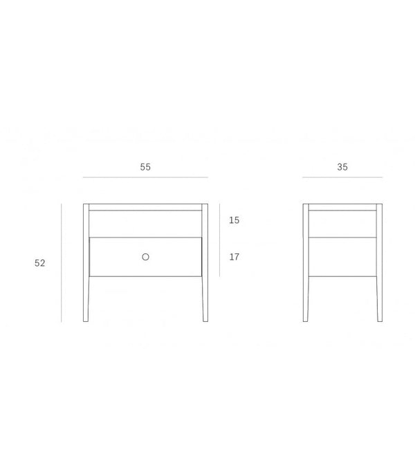 Mesita de Noche Spindle Roble