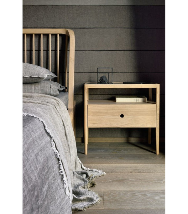 Mesita de Noche Spindle Roble