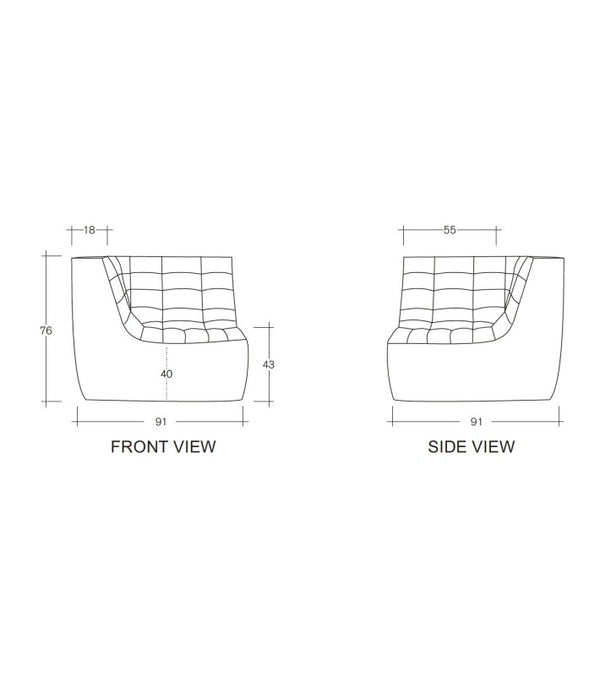 Módulo N701 Esquina Gris Oscuro