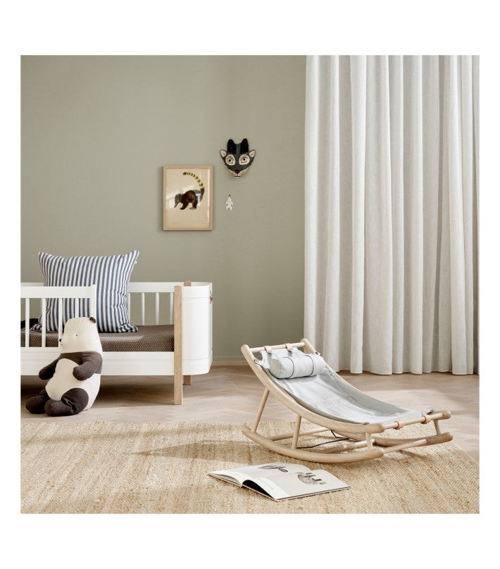 Oak Baby Rocker Gris