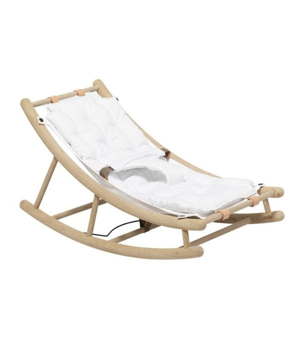 Oak Baby Rocker Blanco