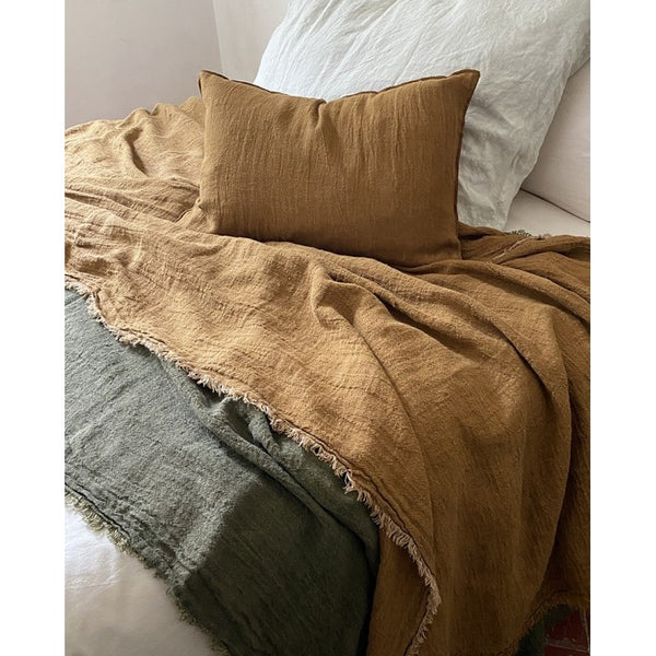 Plaid Vice Versa Crespón de Lino Charbon