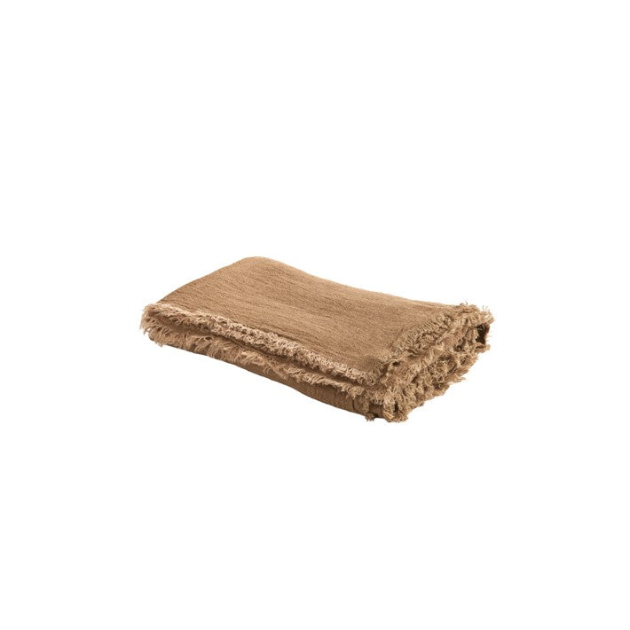 Vice Versa Plaid Washed Linen Crepe, Terracotta