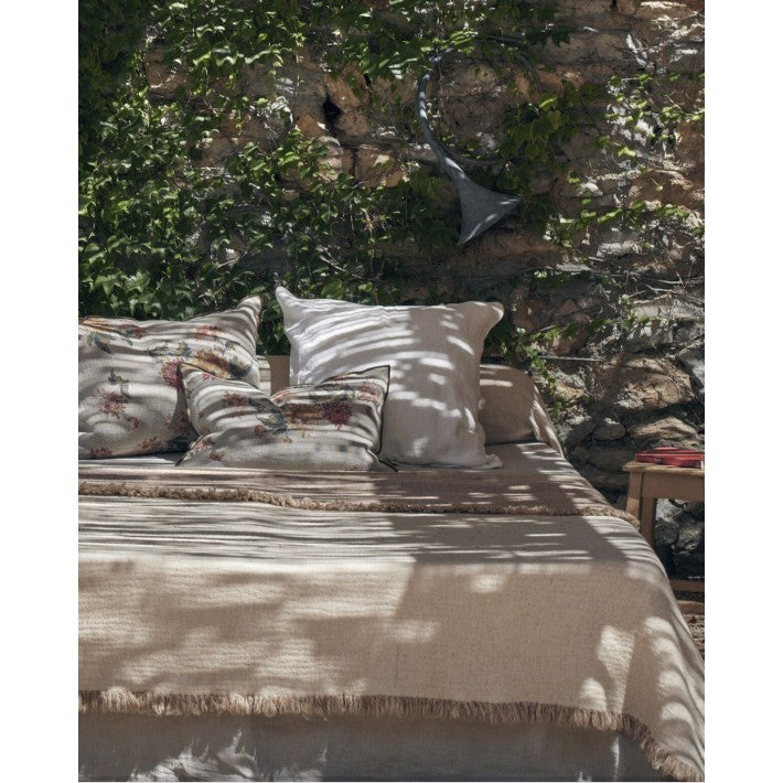 Vice Versa Plaid Washed Linen Crepe, Orgeat