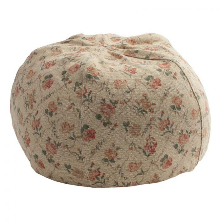 Pouf Bulle en lin Jardin Secret Creme