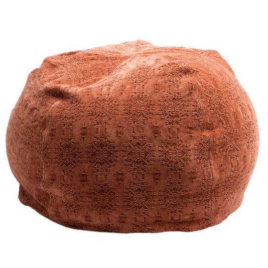 Pouf  Jacquard Lino Lavado kilim Argile