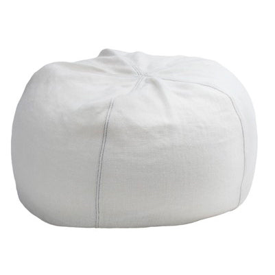 Pouf  Lino Lavado Blanco