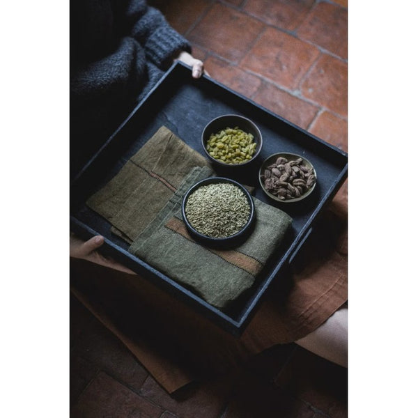 Servilleta de lino Marie – Bronze Stripe