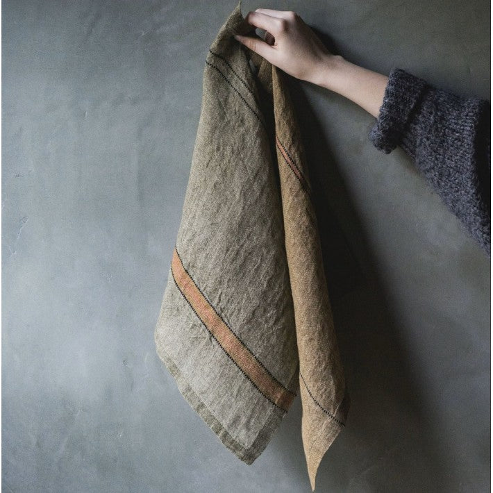 Servilleta de lino Marie – Bronze Stripe