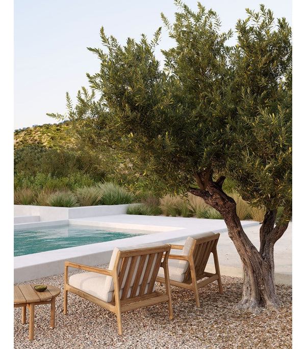 Mesa auxiliar Quatro de exterior en teca