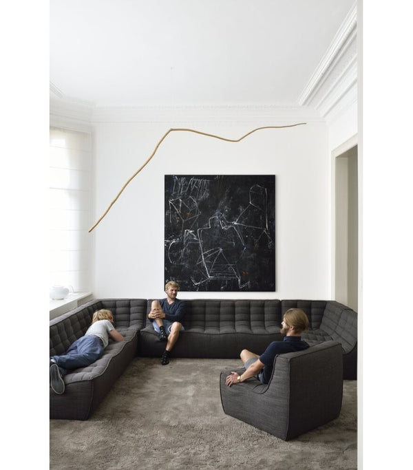 Sofá N701 3P Gris Oscuro