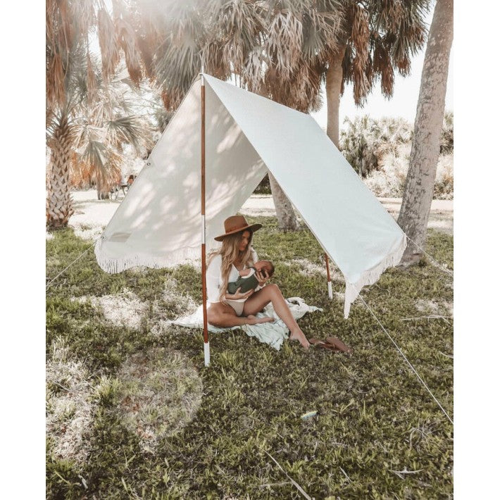 Tienda de Playa Premium Lauren's Sage Stripe