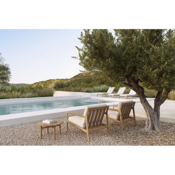 Tumbona de jardín ajustable Jack Blanca